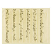 Handgeschreven Bladmuziek Liednoten Antiek Ivoor Tafelkleed (Voorkant (Horizontaal))