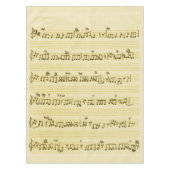 Handgeschreven Bladmuziek Liednoten Antiek Ivoor Tafelkleed (Voorkant)