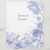 Handgeschreven blauwe groenten Recipcategorie (Voorkant / Achterkant)