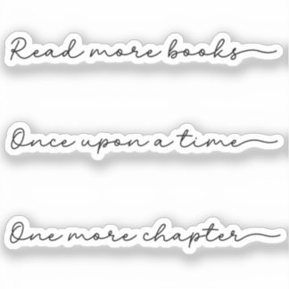 Handgeschreven boekliefhebber set sticker