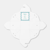 Handgeschreven Bold Whimsical Wavy Border Bruiloft Bedankdoosjes (Uitgevouwen)