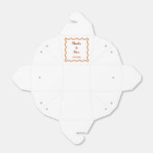 Handgeschreven Bold Whimsical Wavy Border Bruiloft Bedankdoosjes (Uitgevouwen)