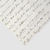 handgeschreven brief tissuepapier (Detail)