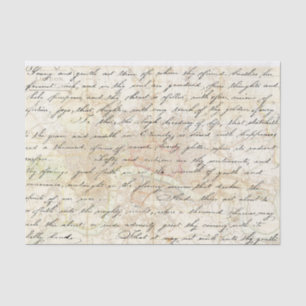  handgeschreven briefje Londen Map Decoupage Tissuepapier