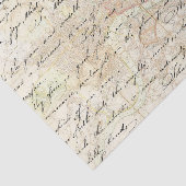  handgeschreven briefje Londen Map Decoupage Tissuepapier (Detail)