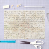  handgeschreven briefje Londen Map Decoupage Tissuepapier (Craft)