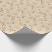 handgeschreven brieven & Rozen Collage Rolled Cadeaupapier (Hoek)