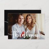 Handgeschreven bruiloft Bedankt kaarten (Voorkant / Achterkant)