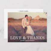 HANDGESCHREVEN | BRUILOFT BEDANKT POST KAART (Voorkant / Achterkant)