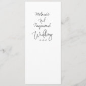 Handgeschreven bruiloft diner menu (Achterkant)