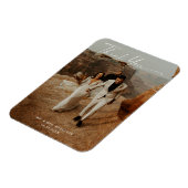 Handgeschreven bruiloft foto Hartelijk dank Magneet (Linkerzijde)