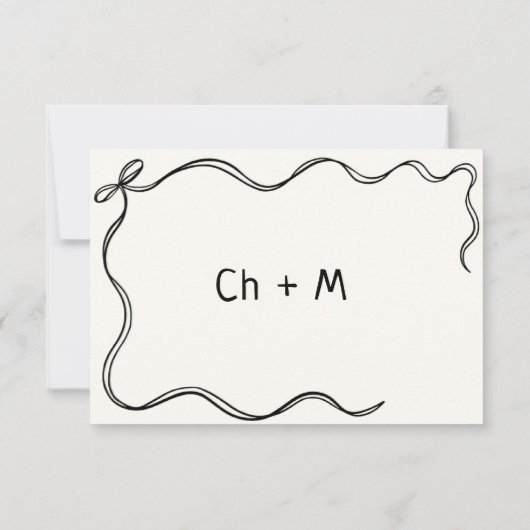 Handgeschreven bruiloft QR Code Details bruiloft Kaart (Achterkant)