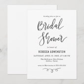 Handgeschreven Bruiloftsfeest Script Modern Kaart (Voorkant / Achterkant)