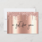 Handgeschreven cadeaubon Glitter Roos Gold (Voorkant)