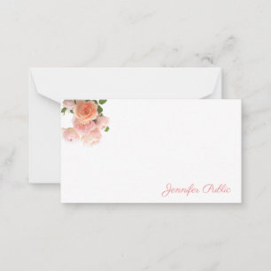 Handgeschreven Creative Waterverf Rozen Pastel Kle Notitiekaartje