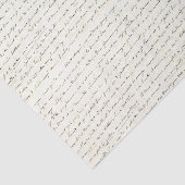 Handgeschreven cursieve brief tissuepapier (Detail)