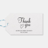 Handgeschreven Dank u Labels met rustieke Kraft De Cadeaulabel (Achterkant Horizontaal)