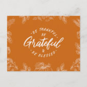 Handgeschreven Dankbaar Thanksgiving Briefkaart (Voorkant)