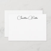 Handgeschreven de Sjabloon van de Naam van het Man (Voorkant / Achterkant)