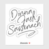 Handgeschreven Dinna Fash Sassenach Sticker (Vel)