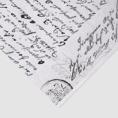 handgeschreven document tissuepapier (Detail)