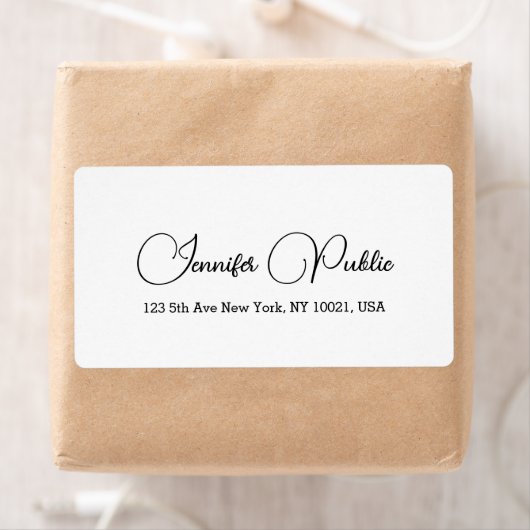 Handgeschreven eenvoudig verzendadres Sjabloon Etiket (Insitu)