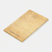 Handgeschreven Elegant Monogram  Sjabloon Post-it® Notes (Schuin)