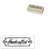 Handgeschreven etiket Rubberstempel (Gestempeld)
