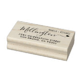 Handgeschreven familienaam Bruiloft Retouradres Rubberstempel (Stempel)