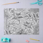  handgeschreven Floral Tissuepapier (Craft)