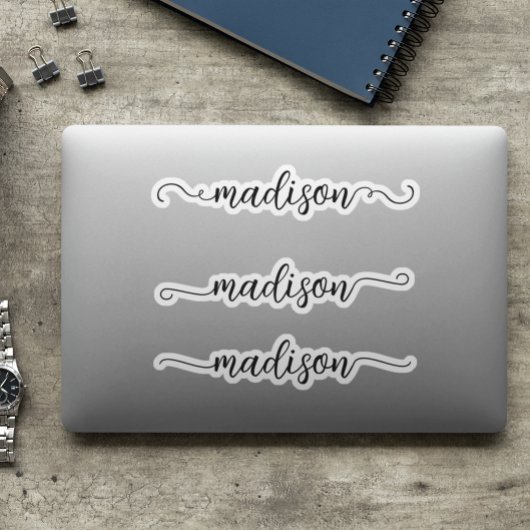 Handgeschreven fonogramkalligrafie sticker