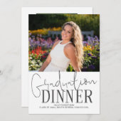 Handgeschreven foto 2024 Afstuderen Diner Kaart (Voorkant / Achterkant)