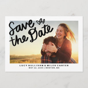 Handgeschreven Foto opslaan het Lijst Datum Save The Date