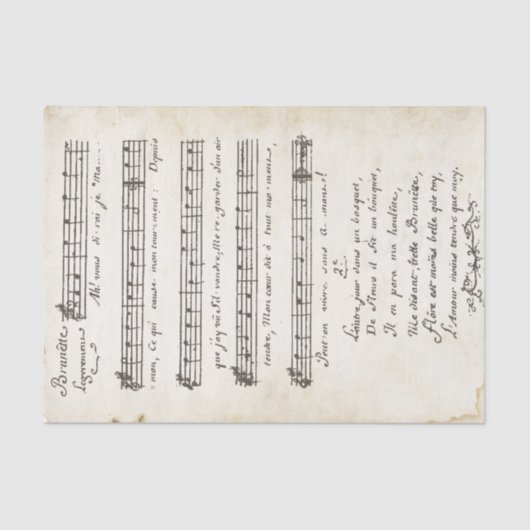  Handgeschreven Frans Twinkle Little Star Tissuepapier (Voorkant)