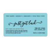 Handgeschreven Funny Chicken Egg Carton Label (Voorkant)