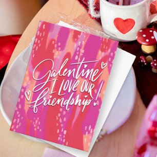 Handgeschreven Galentine's Day Feestdagen Kaart