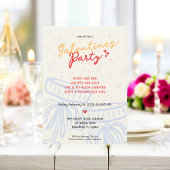 Handgeschreven Galentine's Day Script Coquette Bow Kaart