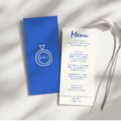 Handgeschreven getekende Retro Heldere Unieke Brui Menu