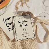 Handgeschreven getekende retro Lijst eigenzinnige  Save The Date