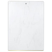 Handgeschreven Gold Monogram Elegant Marble Modern Klembord (Achterkant)