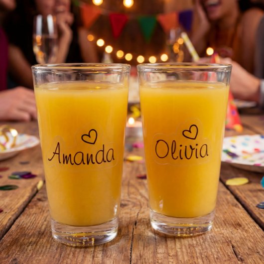 Handgeschreven handtekening hart script naam stick sticker