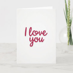 Handgeschreven I Love You Kaart