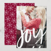Handgeschreven Joy Photo Holiday Feestdagenkaart (Voorkant / Achterkant)
