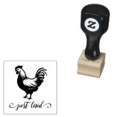Handgeschreven "Just laid" mini kip ei stempel (Gestempeld)