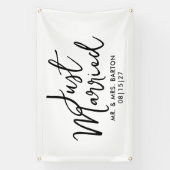 Handgeschreven Just Married Car Banner (Verticaal)