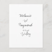 Handgeschreven Kaart met details over bruiloft (Achterkant)