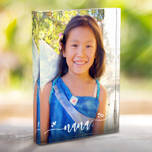 Handgeschreven kalligrafie Nana Heart Custom Keepo Fotoblokken