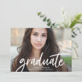 Handgeschreven kennisgeving van Afstuderen Afstude Aankondiging (Staand voorkant)