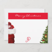 Handgeschreven Kerst Tekst Monogram Sjabloon (Voorkant)