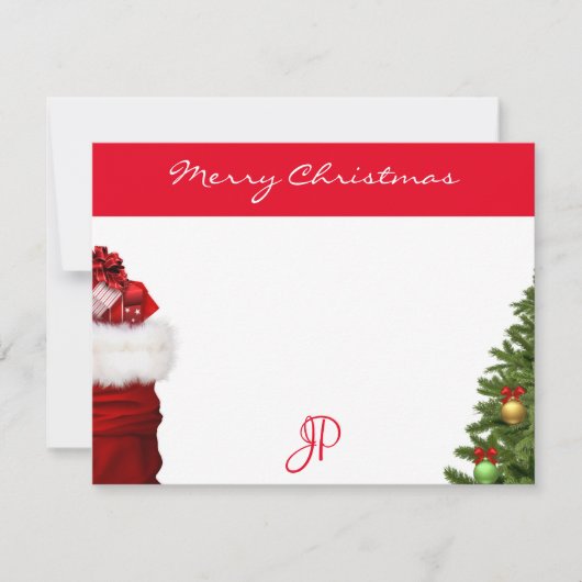 Handgeschreven Kerst Tekst Monogram Sjabloon (Voorkant)